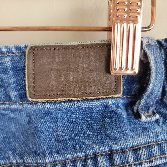 Vintage Double L.L. Bean Jean Shorts Comfort Elastic Waist High Rise Cutoff 4 - Picture 6 of 11